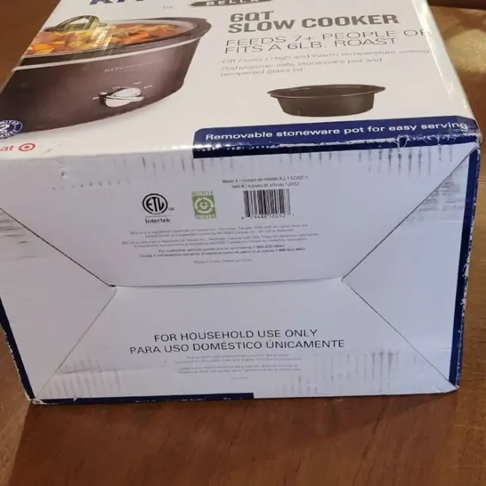 New KitchenSmith by Bella 6Qt Slow cooker. New, never been used